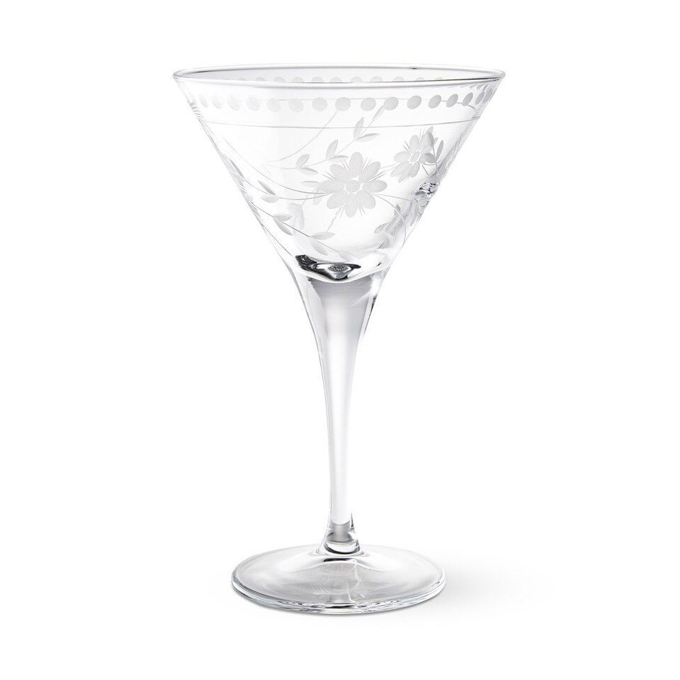 Vintage Etched Martini Glass Williams Sonoma Australia